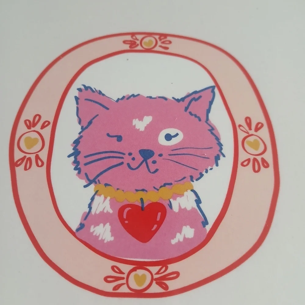 Set of 2 Target Pillowfort Plate Cat Design Bamboo & Melamine BPA Free 10.5